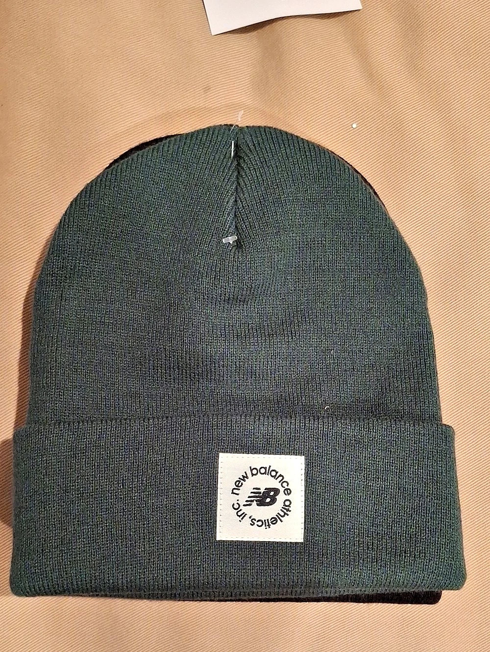 New Balance Circle Graphic Knit Cuffed Beanie Green